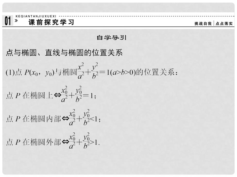 高中数学《2122 椭圆方程及性质的应用》课件 新人教A版选修11_第3页