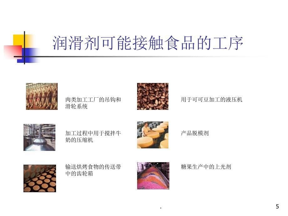 食品生产企业润滑剂使用及安全控制研究PPT精品文档_第5页