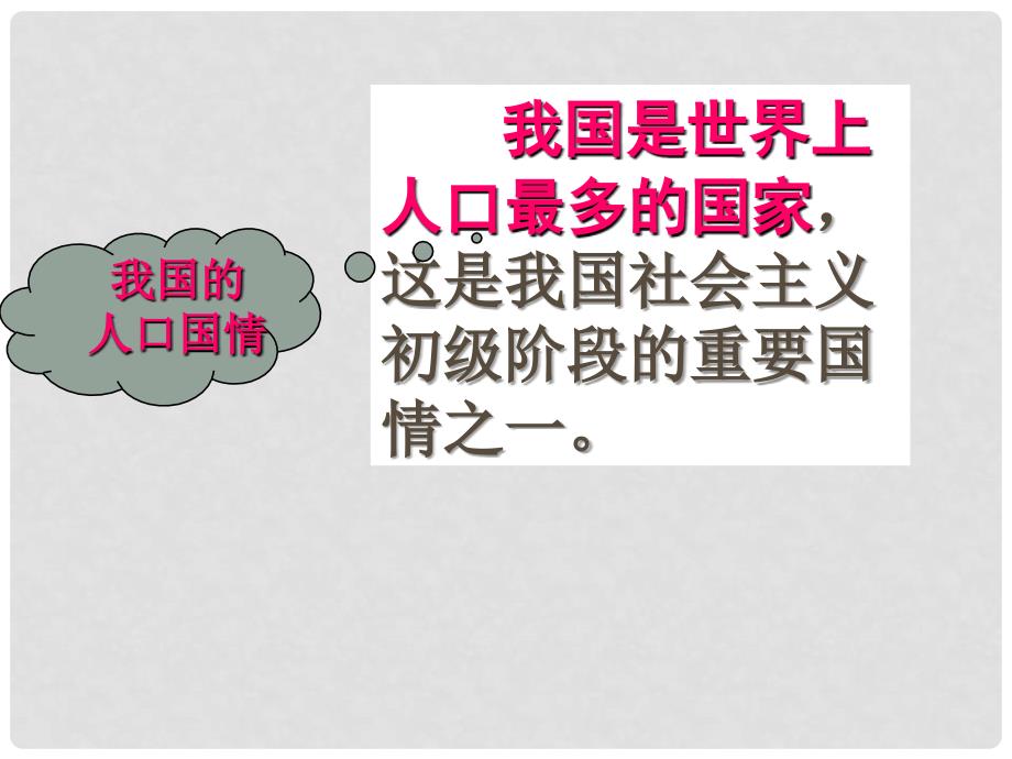 广东省中山市小榄花城中学九年级政治全册 第四课 第二框 计划生育与保护环境的基本国策课件 新人教版_第3页