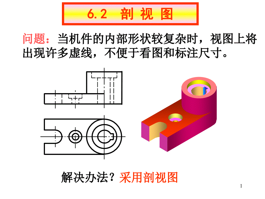 6.21剖视图全剖.半剖PPT优秀课件_第1页