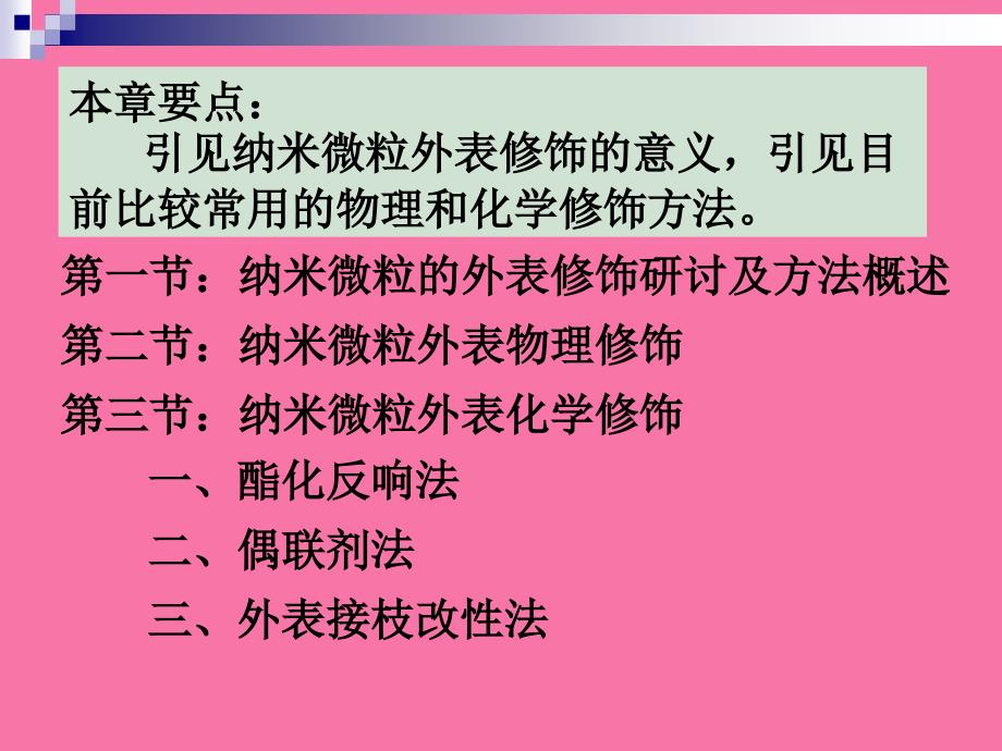 纳米材料导论纳米微粒表面修饰ppt课件_第2页