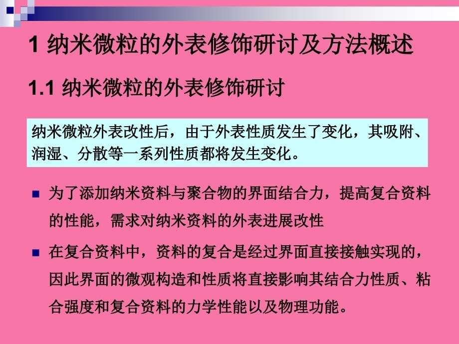 纳米材料导论纳米微粒表面修饰ppt课件_第5页