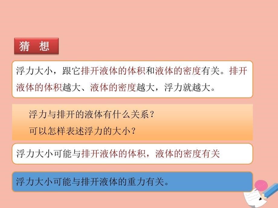 八年级物理全册 第九章 浮力 第二节 阿基米德原理教学课件 （新版）沪科版_第5页