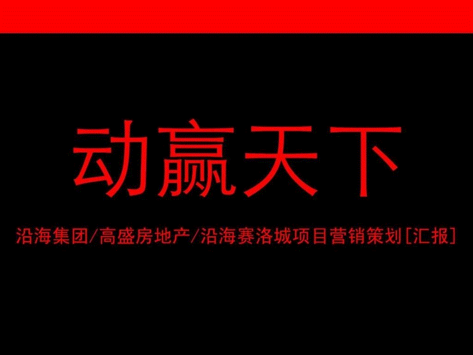 伟业顾问北京市沿海赛洛城项目营销策划_第1页