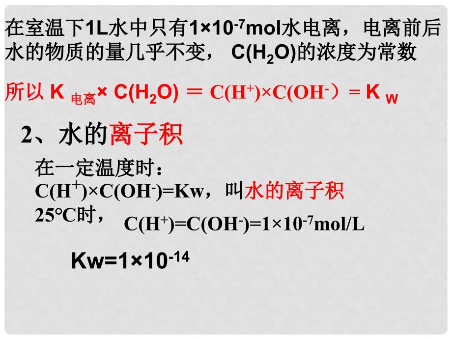 高中化学 第3章 第2节 水的电离（第1课时）课件 新人教版选修4_第3页
