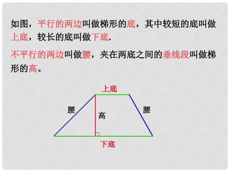 河北省秦皇岛市抚宁县驻操营学区八年级数学下册 梯形课件2 新人教版_第5页