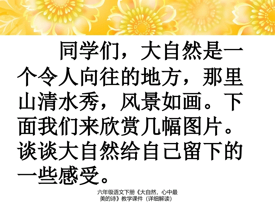 最新六年级语文下册大自然心中最美的诗教学课件详细解读_第4页