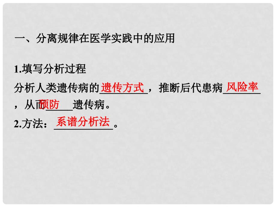 高中生物 第二单元 遗传的基本规律 第一章 基因的分离规律 1.3 分离规律在实践中的应用教学课件 中图版必修2_第2页