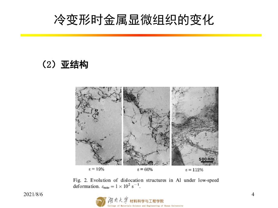 (5)金属塑性变形过程中组织与性能的变化规律_第4页