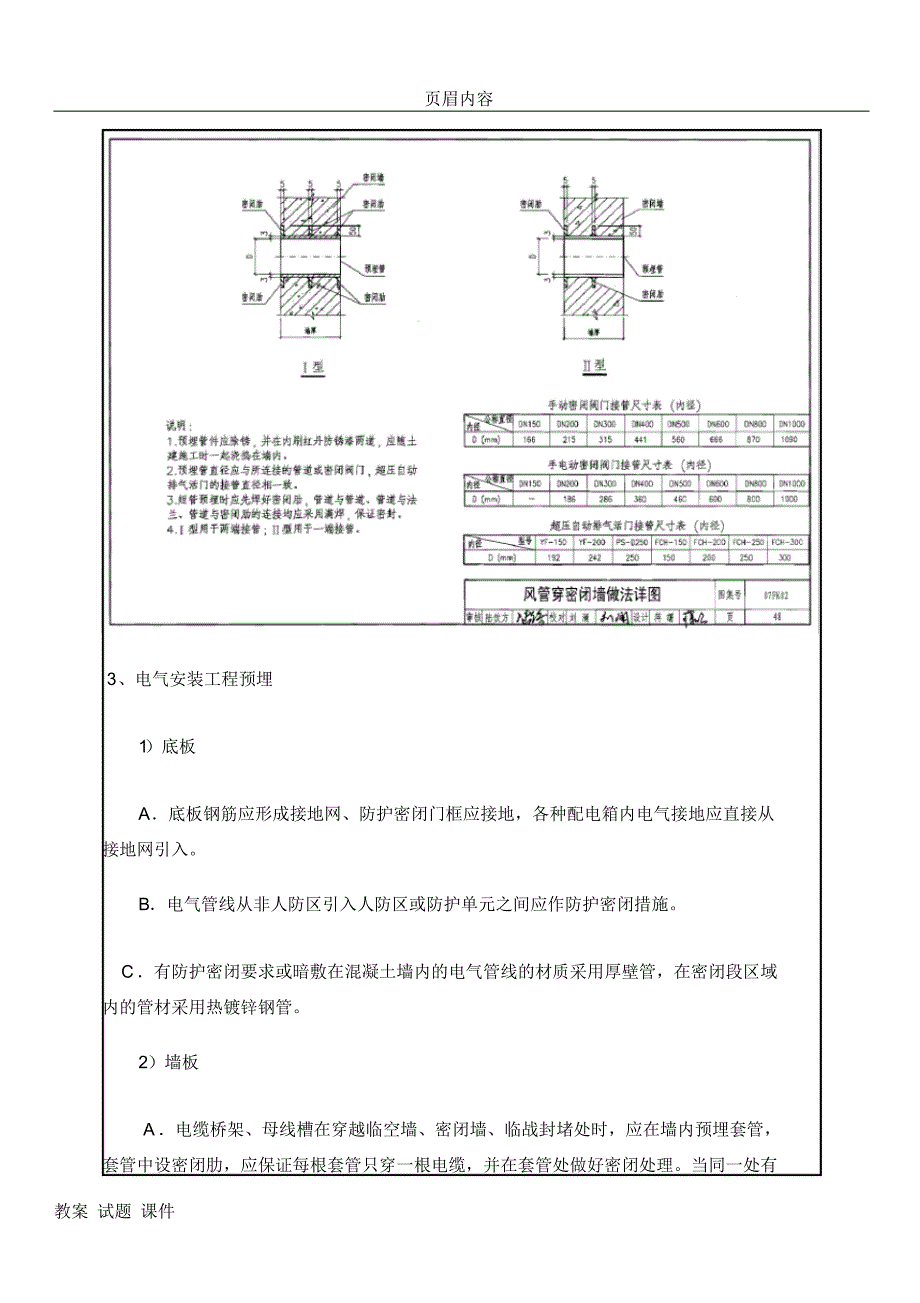 人防机电预留预埋施工技术交底_第3页