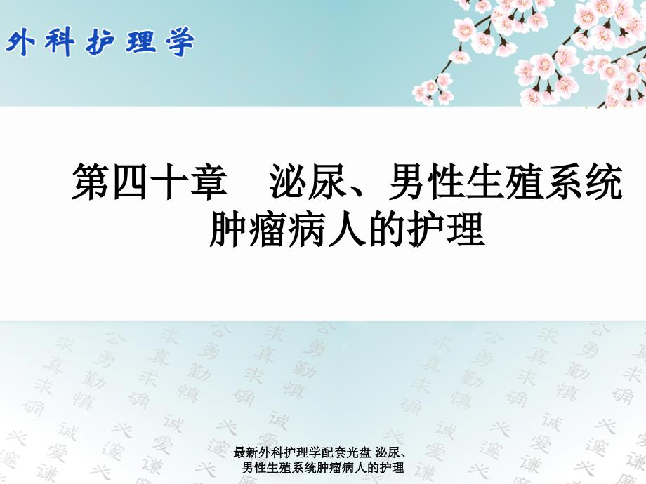 外科护理学泌尿男性生殖系统肿瘤病人的护理_第1页