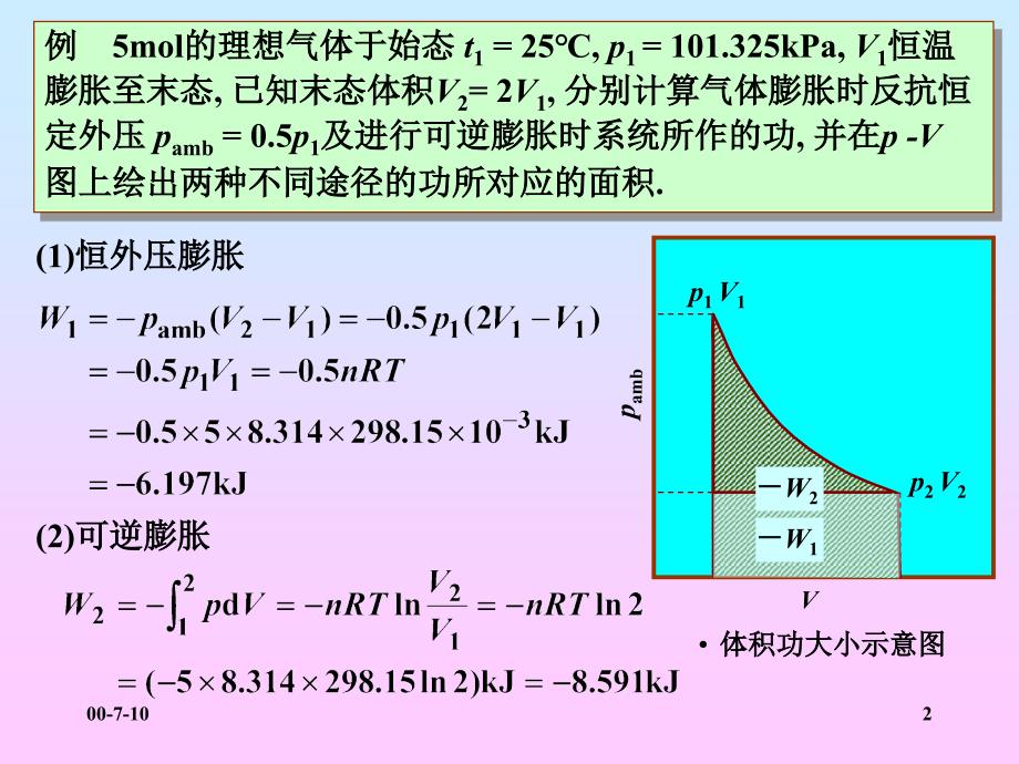 理想气体恒温与绝热可逆计算PPT优秀课件_第2页