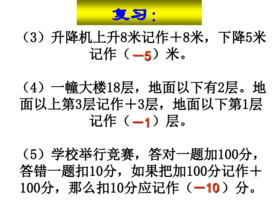 人教版小学数学六年级下册12册比较负数的大小教学课件_第4页