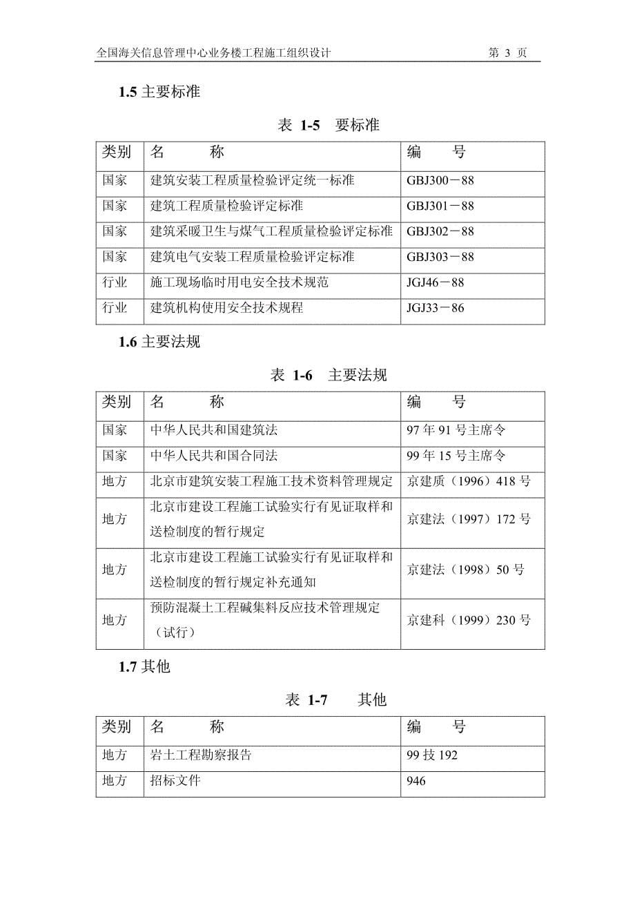 《施工方案》海关信息管理中心施工组织设计_第5页