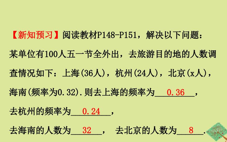 2020版八年级数学下册第5章数据的频数分布5.1频数与频率课件新版湘教版_第3页