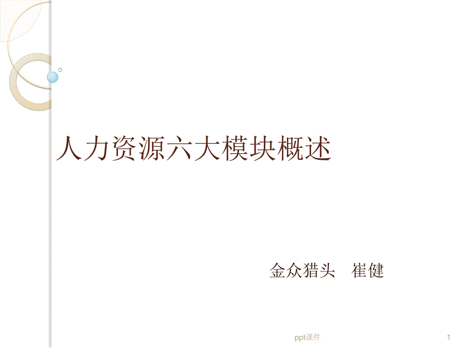 人力资源六大模块概述课件_第1页