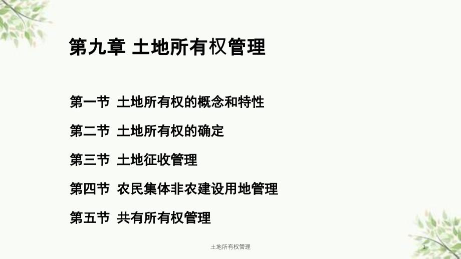 土地所有权管理课件_第1页
