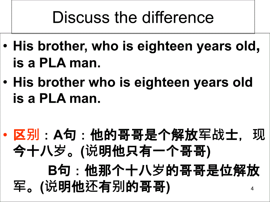 限制性定语从句和非限制性定语从句的区别PPT课件_第4页