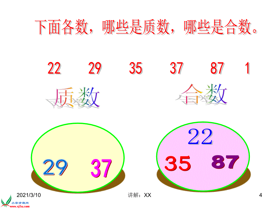 北师大版小学五年级数学上册质数和合数参考_第4页