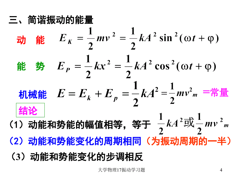 大学物理17振动学习题课件_第4页