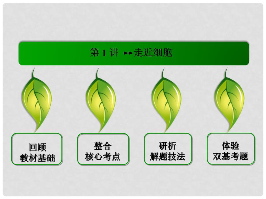 高考生物总复习 第1讲 走近细胞教学课件 新人教版必修1_第4页