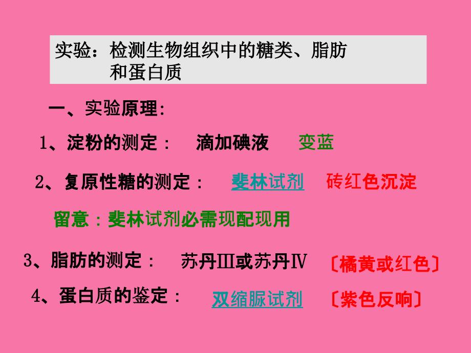 人教版高一生物必修一第2章第1节实验ppt课件_第1页