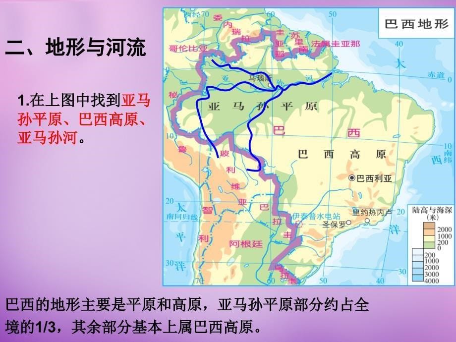 陕西省安康市紫阳县紫阳中学七年级地理下册 8.6 巴西课件 湘教版_第5页