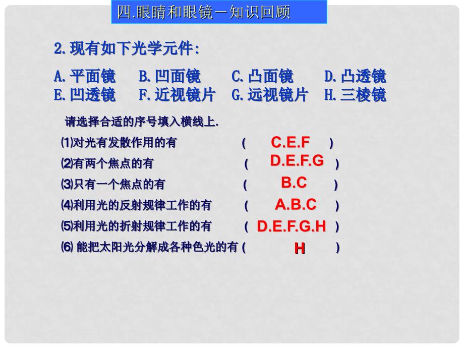 黑龙江省虎林市八五零农场学校八年级物理上册 眼睛和眼镜课件 新人教版_第3页