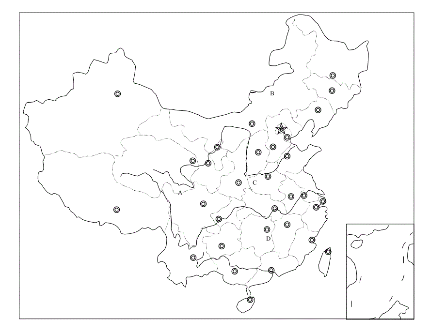 中国空白地图课堂PPT_第2页