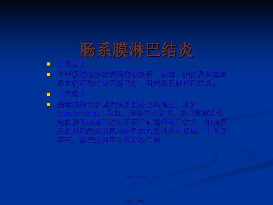 肠系膜淋巴结炎学习教案_第5页