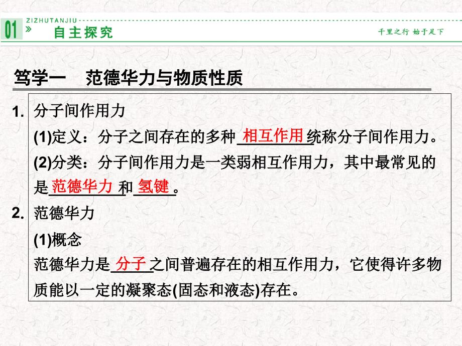 高中化学24分子间作用力与物质性质课件鲁科版选修3共34张_第3页