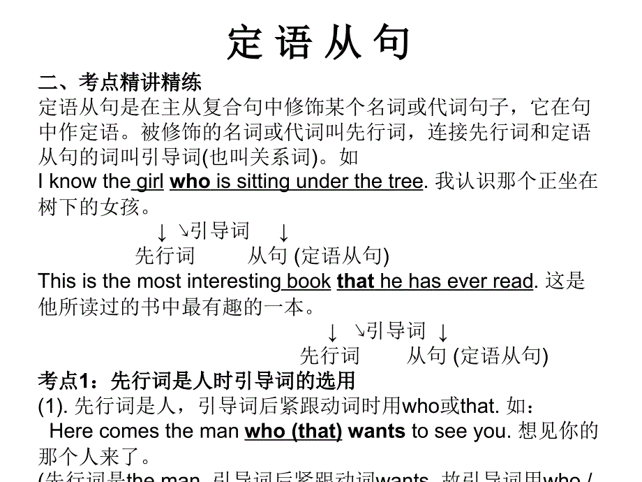 中考英语冲刺语法复习课件：定语从句（19页）_第3页