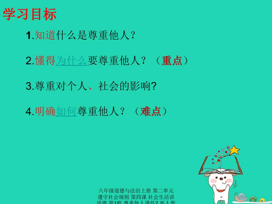 最新八年级道德与法治上册尊重他人课件2_第2页