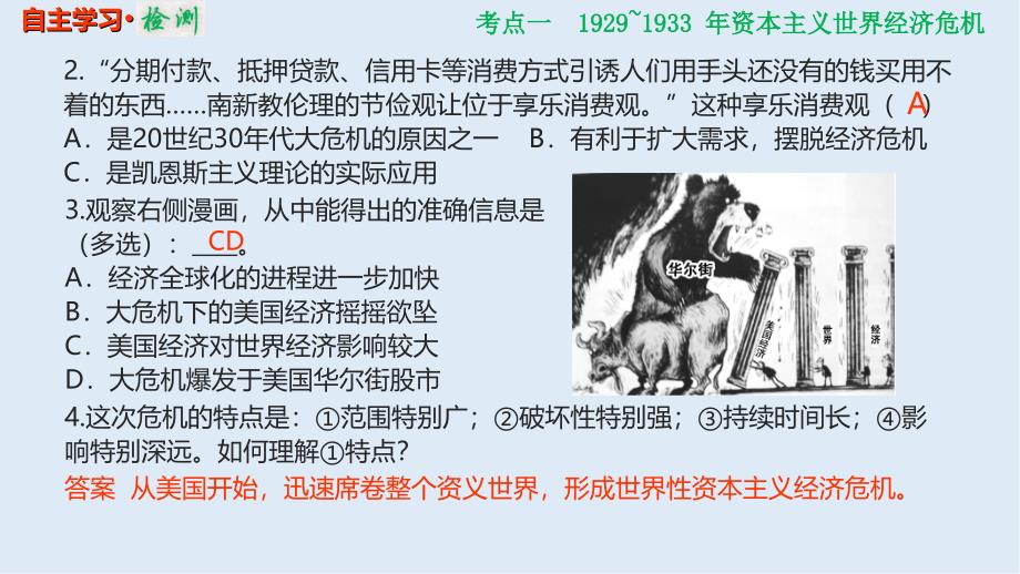 高考历史一轮复习人教江苏专版多媒体实用课件：21025 1929—1933 年资本主义世界经济危机和罗斯福新政_第4页