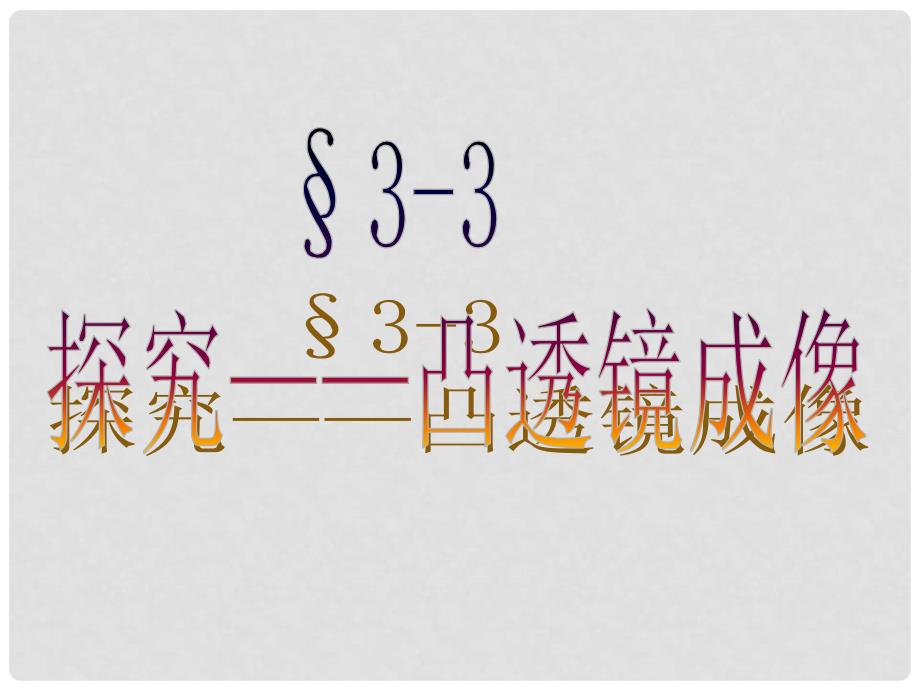 江苏省泗阳县卢集初级中学九年级物理 5.3凸透镜成像规律课件_第1页