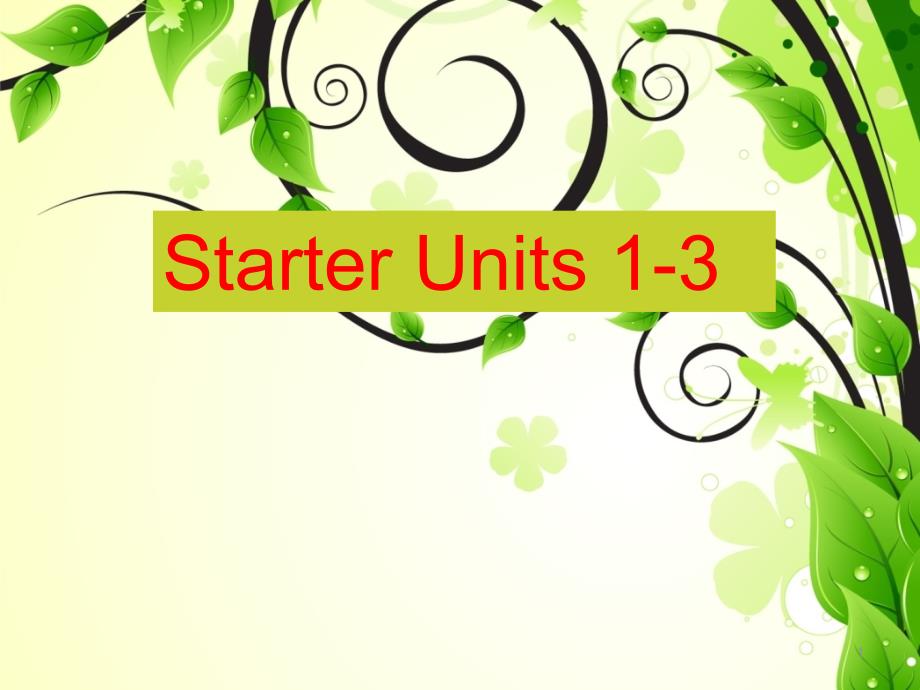 人教版七年级上册starter13复习课堂PPT_第1页