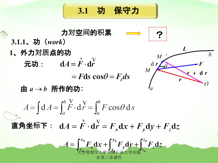 大学物理学上册中国石油大学出版社第三章课件_第2页