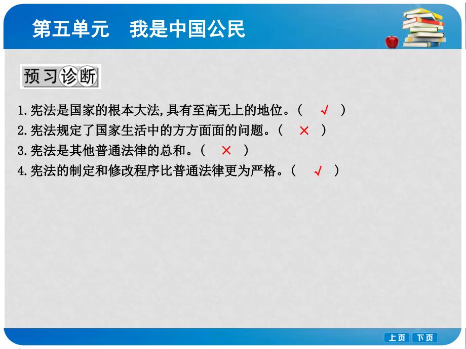 八年级政治下册 第五单元 我是中国公民 5.3 宪法保障公民权利（第1课时宪法是国家的根本大法）课件 粤教版_第4页