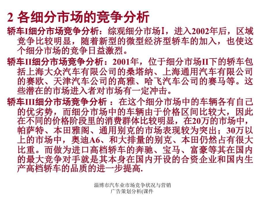 淄博市汽车业市场竞争状况与营销广告策划分析(课件_第5页