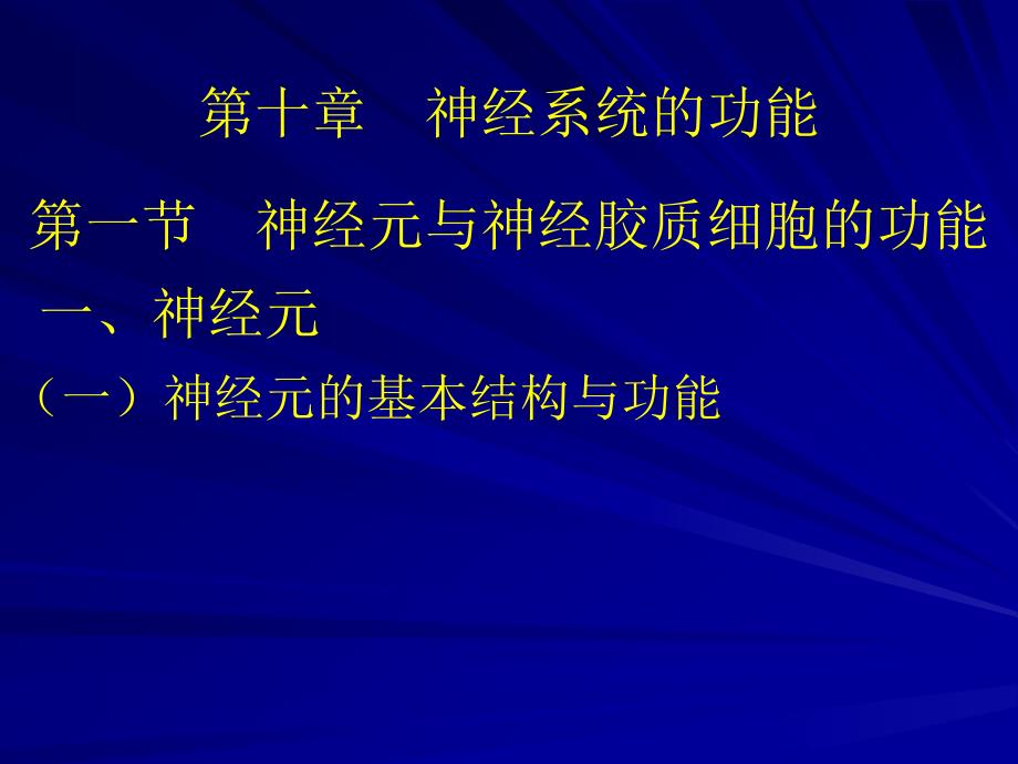 十章节神经系统功能_第1页