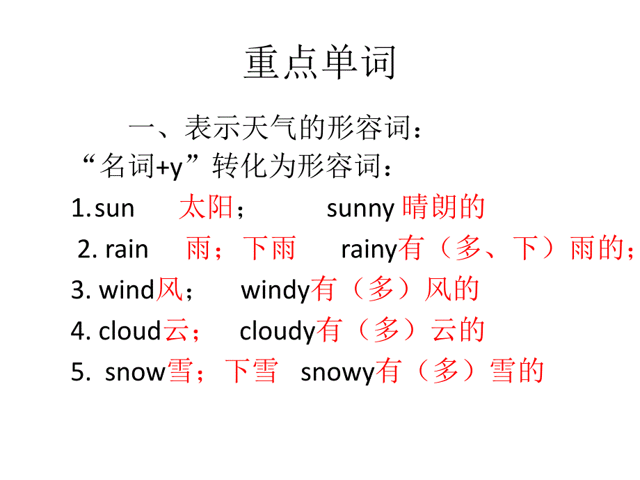 七年级新目标英语下册六单元itisraining复习课件_第2页