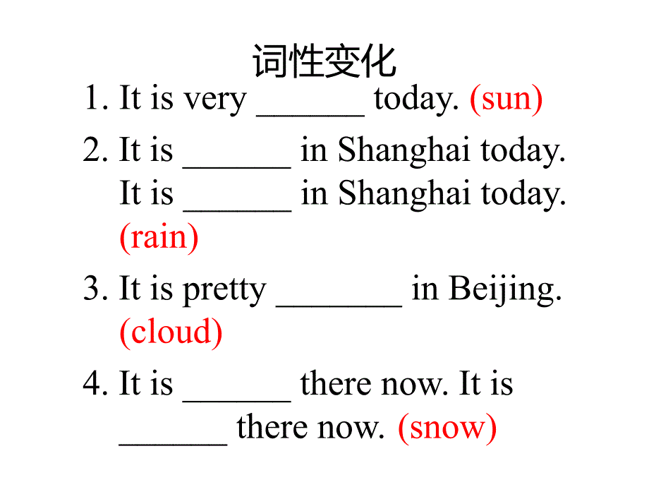 七年级新目标英语下册六单元itisraining复习课件_第3页