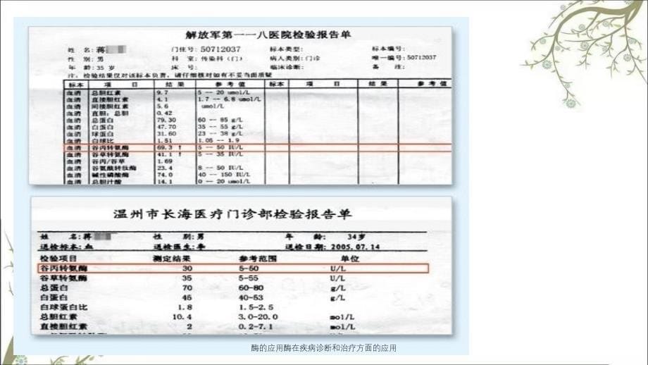 酶的应用酶在疾病诊断和治疗方面的应用课件_第5页