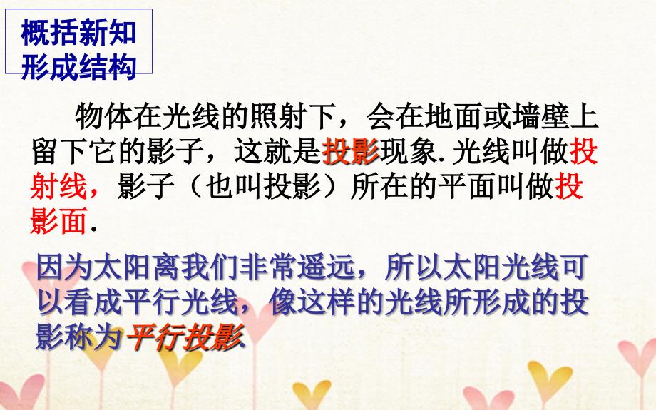 上海市金山区山阳镇九年级数学下册第25章投影与视图25.1投影25.1.2投影课件新版沪科版_第2页