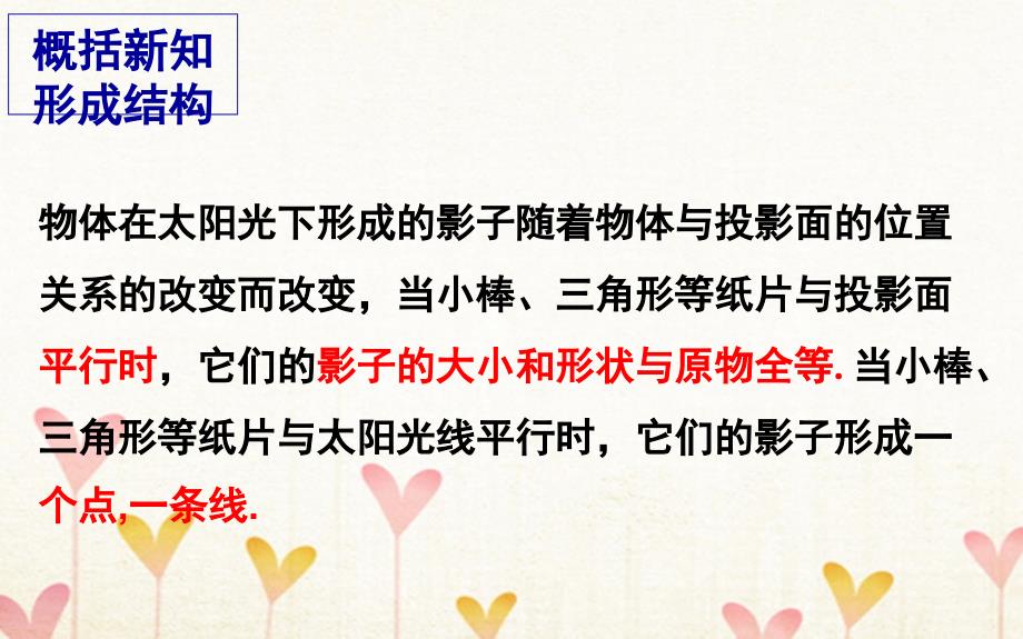 上海市金山区山阳镇九年级数学下册第25章投影与视图25.1投影25.1.2投影课件新版沪科版_第3页