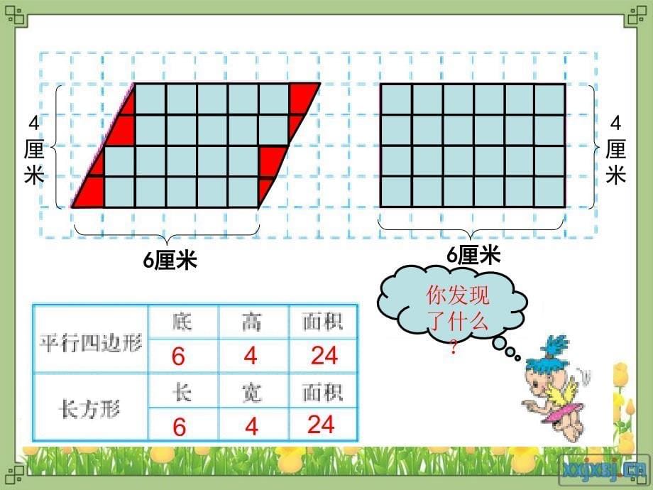 人教版平行四边形的面积公式推导_第5页