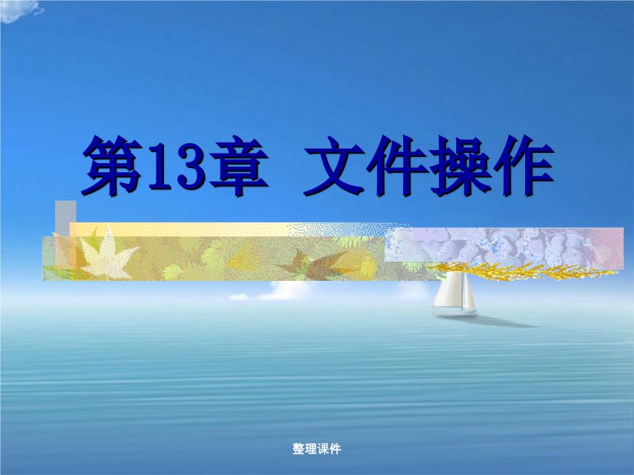 C语言程序设计第13章文件操作_第1页