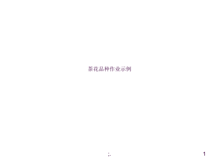 茶花品种作业示例ppt课件_第1页