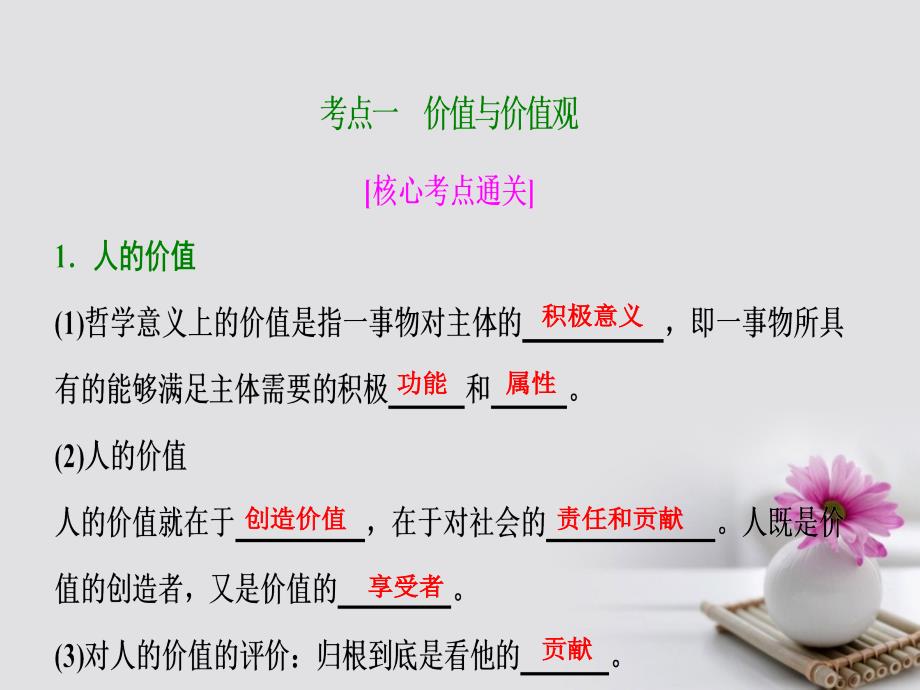 政治第四部分 第四单元 认识社会与价值选择 第十二课 实现人生的价值_第3页