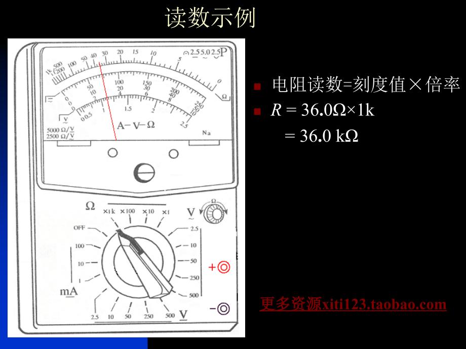 精品课件高三物理万用表电流表示波器的读数和使用_第3页